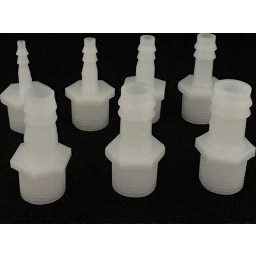 1Pcs 1/2" Thread to 4mm-16mm Straight Hose Connector Fish Tank Tubing Adapters