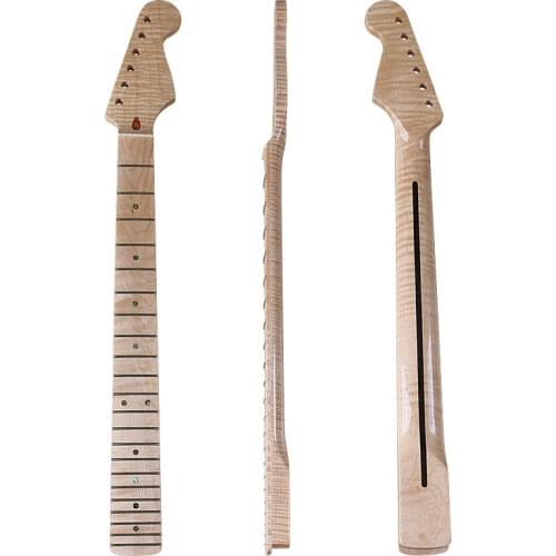 ST Electric guitar neck 6 String Canadian flame maple high gloss strat neck 22 frets ST guitar neck 5.55cm width good handicraft