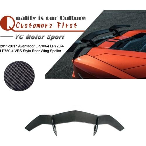 Dry Carbon Fiber VRS Style Trunk GT Wing Fit For 11-17 Aventador LP700-4 LP720-4 LP750-4 ZARAGOZA EDIZIONE Style Rear Spoiler