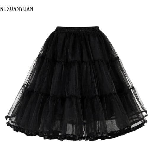 New Fashion Tulle Crinoline Vintage Petticoat Wedding Dress Underskirt Rockabilly Tutu Fluffy Adult Short Organza Petticoats