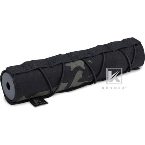 KRYDEX 22CM Muffler Protective Case For Surefire FA762K Tactical Shooting Suppressor Nylon Silencer Protector Cover MCBK