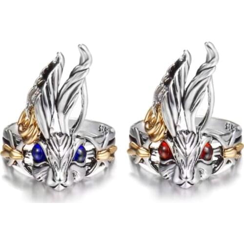 Handmade Rabbit Bunny Rings for Women Lovely Opening Ring Animal Rings Rabbit Zodiac Ring Big Ear Rabbit Ring Jewelry Rings