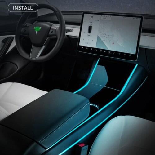 Foal Burning for Tesla model 3 atmosphere light modification in the control Ambient light modification car accessories