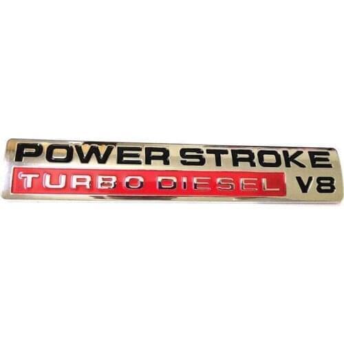 10pcs ABS Plastic Power Stroke Diesel V8 3d Sticker Auto Emblem Badge