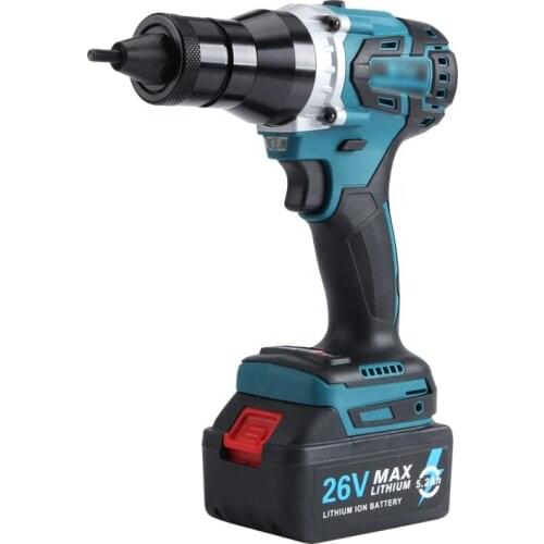 26V 5200mAh Brushless Intelligent Automatic Cordless Blind Rivet & Rivet Nut Tool cordless combo kit