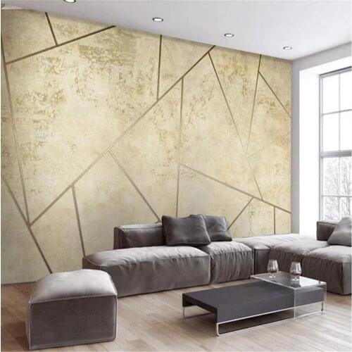 Milofi custom 3D wall paper modern minimalist nostalgic European abstract geometric TV background wall painting