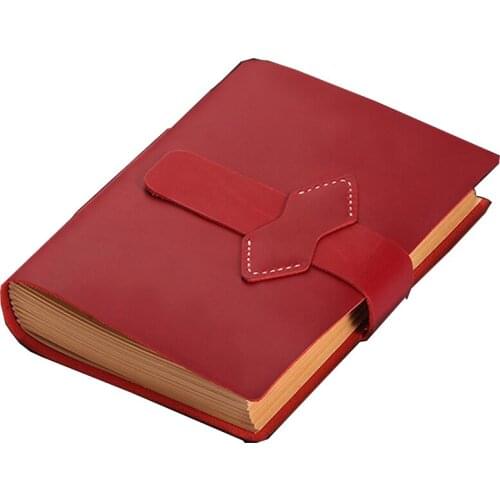 A5/A6 Geniune Leather Journal Writing Notebook - Antique Handmade Daily Notepad for Men & Women TPN041 (No Pen and Pen Bag)