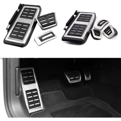 DEE Stainless Steel Accessories Accelerator Gas Foot Rest Modified Pedal Pad for AUDI A3 S3 RS3 2014 2015 2016 2017 Car Sticker