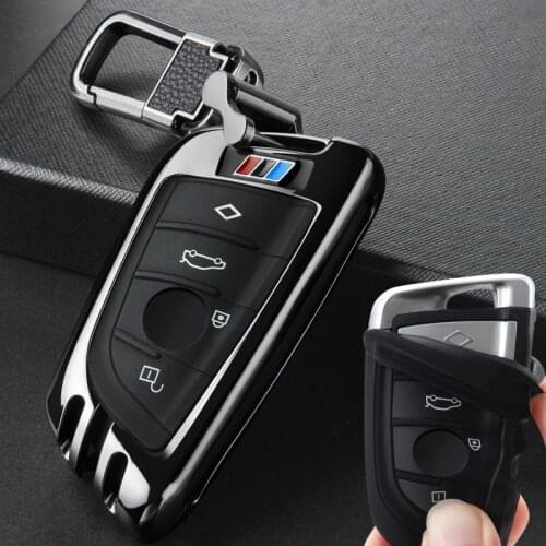 Car key case cover fob key ring FOR BMW F15 F16 F48 E53 E70 E39 F10 F30 G30 G38 525 540 740 1 2 5 7 Series 218i X1 X3 X4 X5 X6