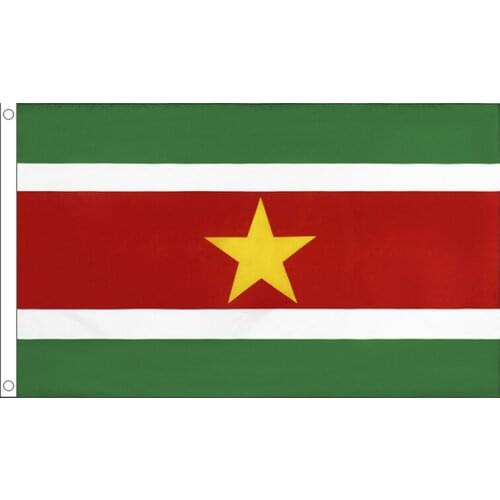 Free Shipping xvggdg 90x150cm Suriname Flag Polyester Flag with Brass Grommets 3 X 5 Ft