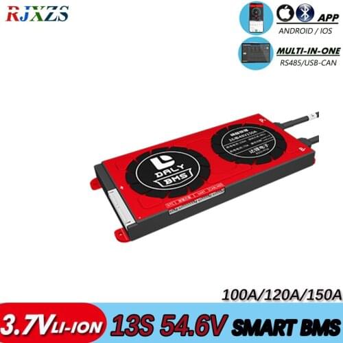 BMS 13S 120A/150A Smart bms bluetoothLi-ion smart bms pcm with android Bluetooth app UARTbms wi software (APP) monitor