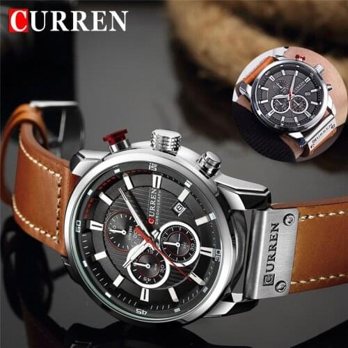 Top Brand Luxury Chronograph Quartz Watch Men Sports Watches Military Army Male Wrist Watch Clock CURREN relogio masculino 8291