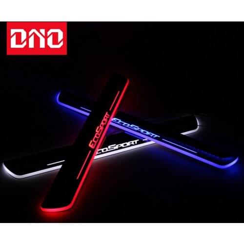 DNO Trim Pedal LED Car Light Door Sill Scuff Plate Pathway Dynamic Streamer Welcome Lamp For Ford Ecosport 2013 - 2020