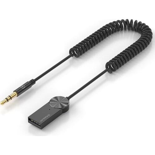 For Car 3.5mm Jack Aux 5.0 Receiver Speaker Audio Music Wireless Transmitter Aux Bluetooth-Compatible Adapter Dongle Cable