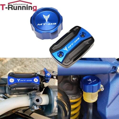 For Yamaha MT03 MT 03 MT-03 2015-2021 2020 Motorcycle CNC Accessorie Rear & Front Brake Fluid Reservoir Cap Cylinder Cover