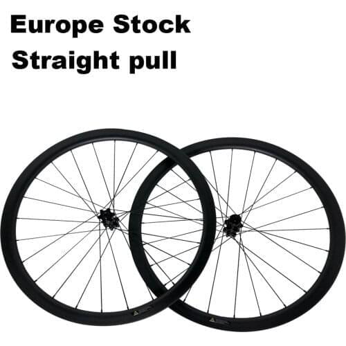 Europe Stock Straight Pull Carbon Fibre Wheels 38/50/60/88mm 23/25mm 12X100 12X142mm Thru Axle and QR Hub Cyclocross Wheels 700C