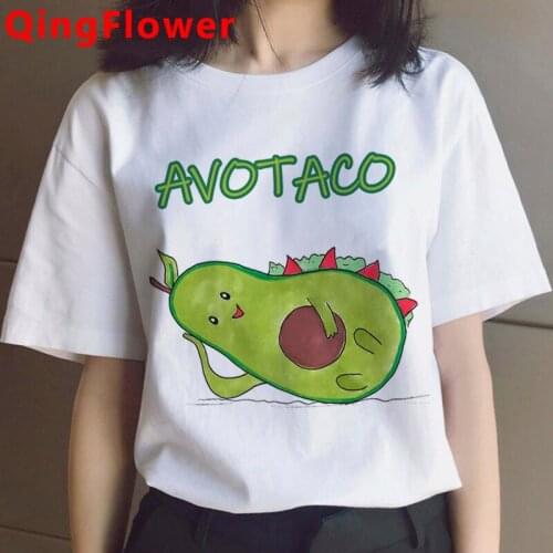 Kawaii Avocado top tees t-shirt female streetwear couple harajuku kawaii aesthetic japanese t-shirt tshirt white t shirt