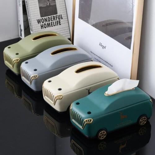 Creative Car shape tissue box modern light luxury style table Ornaments decoration home furnishing Car Interior Accessories