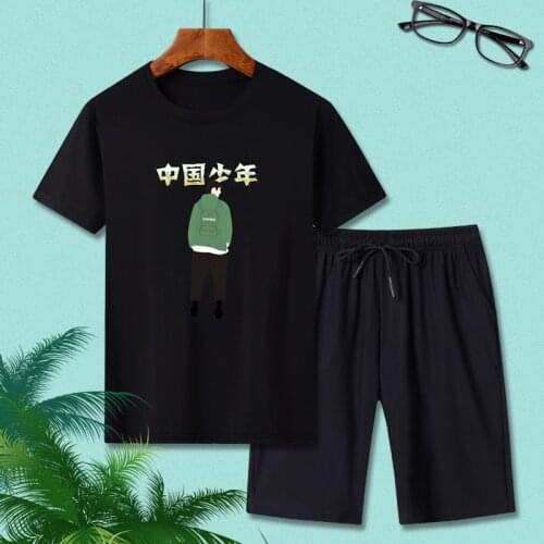 Boys Summer Ice Silk Cool T Shirt +Sports Shorts 2Pcs Clothing Set Kids Children Outdoor Tracksuit Teens Breathable Home Wear