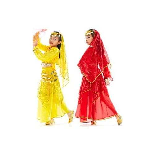 Fashion Kids Belly Dance Wears with 3 colors 3 sizes in stock for Stage Show or Performance