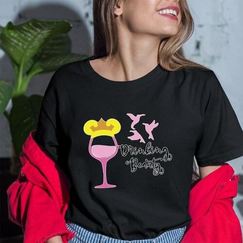 Summer New Products T Shirt Women Kawaii Disney Series Cartoon Print Black Tees Harajuku Fashion Tshirts Trend Dropship Korean