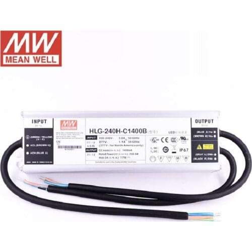 3pcs/lot Original Taiwan Meanwell dimmable led driver HLG-240H-C1400B for cree cob cxb3590