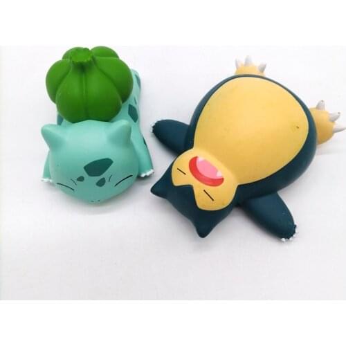 Pokemon Dolls Figurine WCT Snorlax Large Bulbasaur Models Pocket Monsters Elf Action Figure for Kids Boys Gifts Collections