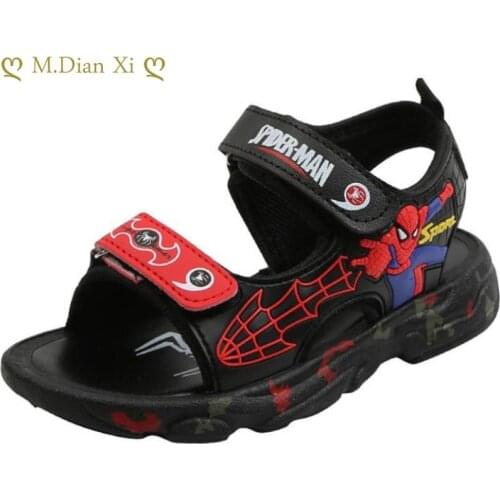 2021 Summer New Childrens Sandals Baby Toddler Shoes Cartoon Beach Shoes Soft Bottom Non-slip Boys Sports Sandals Casual Shoes