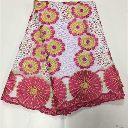 Swiss Voile Lace In Switzerland African Lace Fabric Wedding 5yards Embroidery Swiss Lace Fabric for Dress Cotton Fabric AM47761