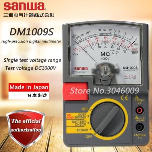 Sanwa DM1009S Insulation Testers/Pointer Megger; Single test voltage range Test voltage DC1000V