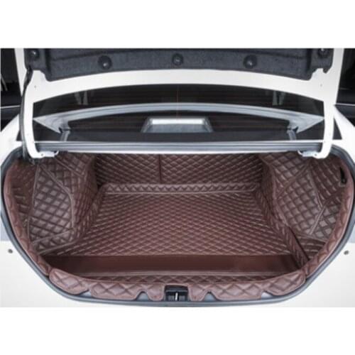 Waterproof Leather Car Trunk Mats for 14-19 new Toyota Corolla trunk interior accessories Cargo Liner boot cover