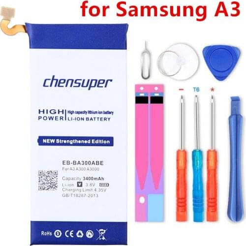 High quality 3400mAh EB-BA300ABE Li-ion phone Battery for Samsung Galaxy A3 A300 A3000 A300X A300H A300F battery