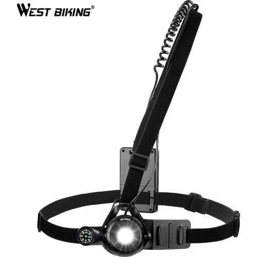 WEST BIKING Outdoor Night Running Lights LED Chest Light Back Warning Light with Rechargeable Battery for Camping Bicycle