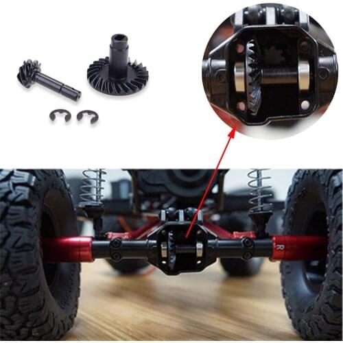 8T 24T Steel Helical Bevel Axle Gear for 1/10 RC Crawler Axial SCX10 II 90046 90047 90059 90060