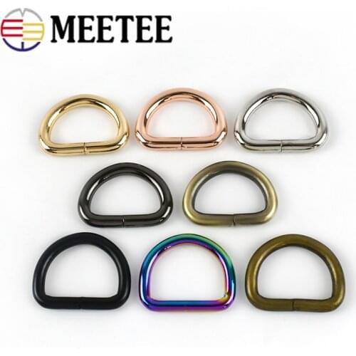 10/30pcs Meetee 25mm D Ring Buckle Metal Bag Buckle Hooks Bag Strap Connector Hardware Accessories Bags Luggage F4-6