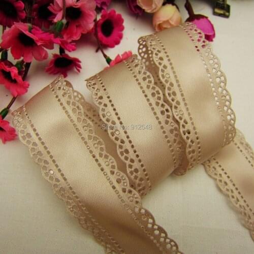 1410144,hot sale 30mm hollow Flowers solid satin ribbon, DIY handmade materials,Clothing accessories,Gift Wrapping