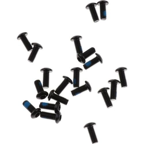 20pcs Steel Bike Disc Brake Rotor Screw Bolts M5 x 10mm for Bicycle MTB Bike, Water Bottle Screws