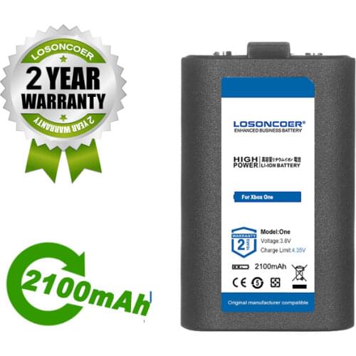 LOSONCOER Battery 2100mAh Battery For Microsoft XBOX ONE Controller Wireless Gamepad Joypad Replacement Battery