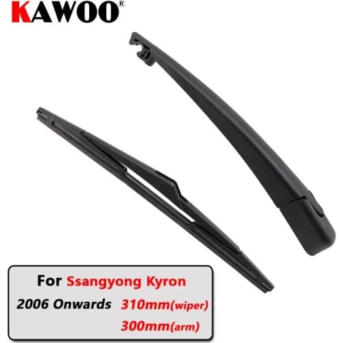 KAWOO Car Rear Wiper Blades Back Window Wipers Arm For Ssangyong Kyron Hatchback (2006 Onwards) 310mm Auto Windscreen Blade