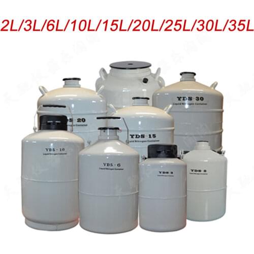 Nitrogen container cans 2L 3L 6L 10L 15L 20L 30L 35L Liquid nitrogen tank cans be made of aviation aluminum with protect cases