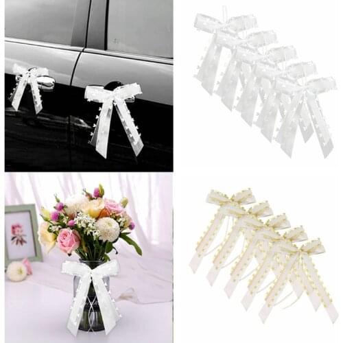 Bows Antenna Bows 5Pcs with Love Heart Polyester Decoration for Car Wedding Christmas Table Birthday Party Handmade Satin Ribbo