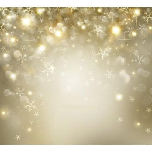 Sequin Gold Sparkly Christmas Twinkle Bokeh snowflake photo backdrop Computer print party backgrounds