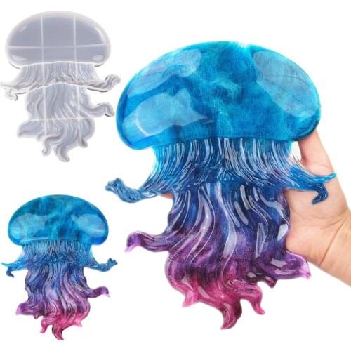 Large Jellyfish Resin Molds Jelly Fish Mold Ocean Creatures Silicone Huge Jellyfish Mold DIY Resin Painting Art Home Decoration