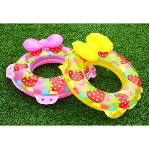 C156 New bowknot swim ring thickening inflatable boy girl children Life buoy swimming supplies