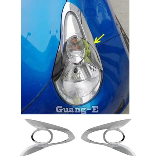 Car Cover Styling Detector ABS Chrome Front Light Lamp Trim Frame 2pcs Accessories Fit For Suzuki Alto 2009