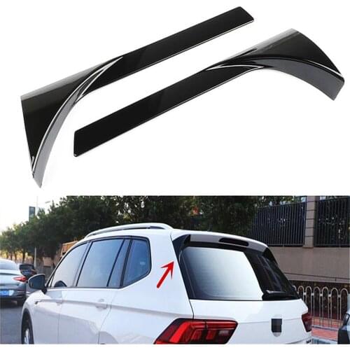 Accessories ABS Gloss Black Rear Wing Side Spoiler Lip For Volkswagen VW MK2 TIGUAN 2017 2018 2019