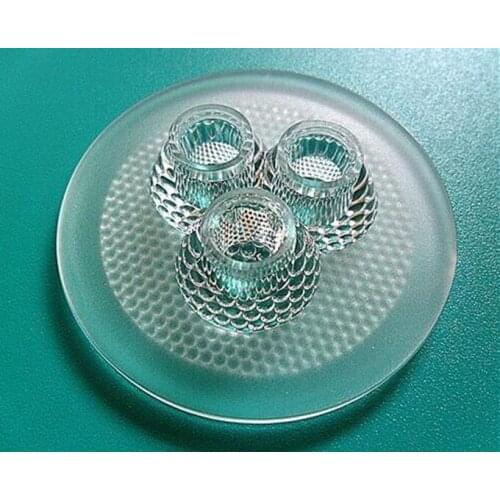CI-50.8 High quality LED Optical Lens 3P, PMMA materials, Size: 50.8X12mm, Degree 30, 45, 60, Bead surface