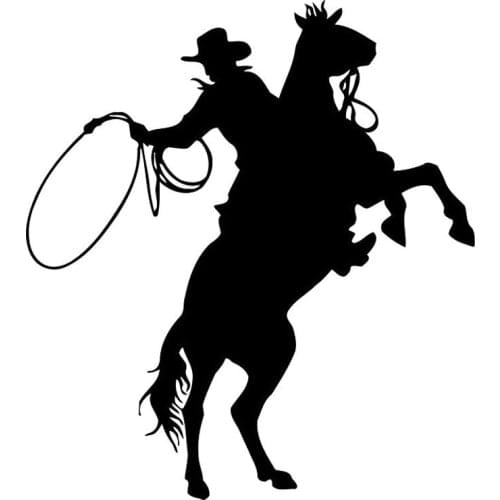 Cowboy Set of Horses Car Sticker Personalized Pvc Car Body Window Decoration Cover Scratches Waterproof Anti-ultraviolet Decal