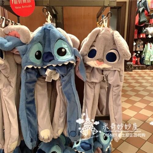 Original Shanghai Disney Purchasing Cute Judy Rabbit Ears Cute Hat Stitch Cartoon Hat Childrens Holiday Dress Up Gift