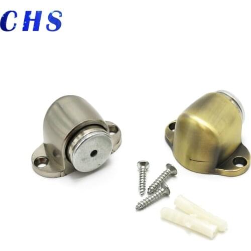 Stainless Steel Strong Magnetic Door Stopper Suction Gate Supporting Hardware Powerful Mini Door Stop with Catch Screw Mount